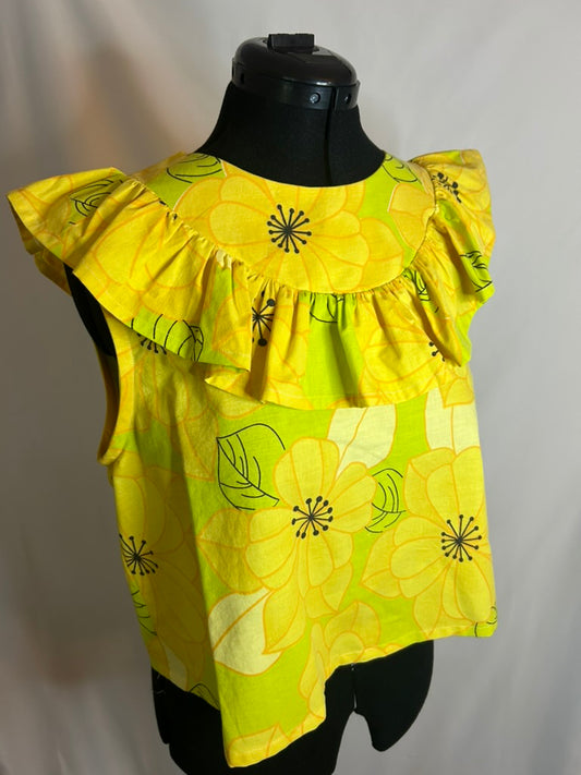 Handmade Upcycled Ruffle Top