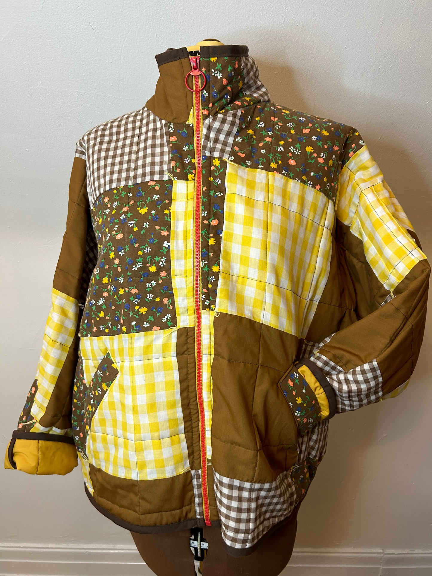 Handmade Upcycled Quilted Bomber