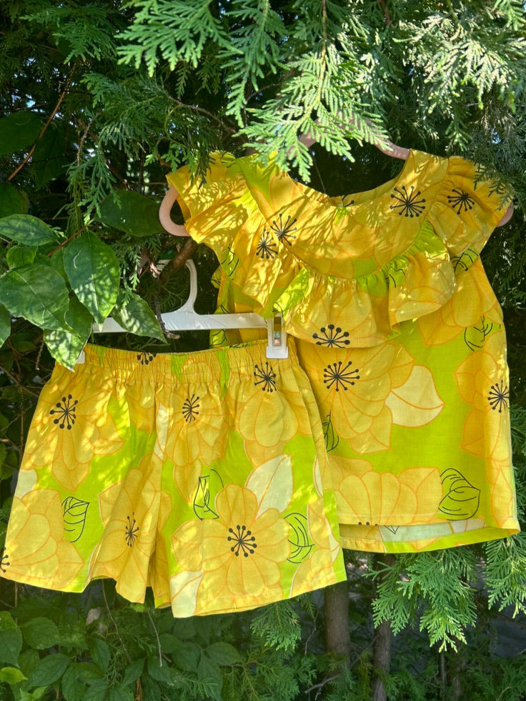 Handmade Upcycled Cotton Ruffle Top