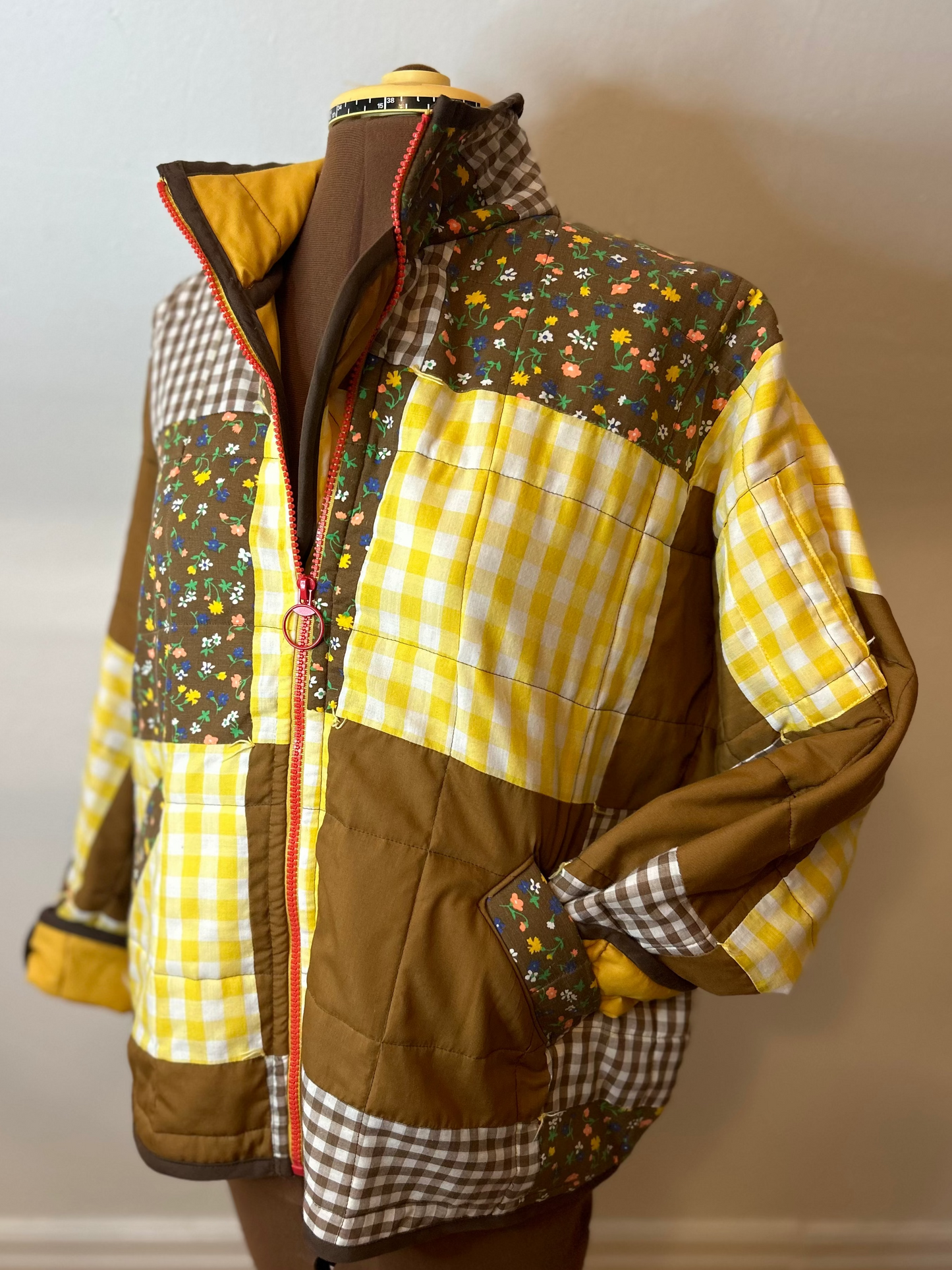 Handmade Upcycled Quilted Bomber