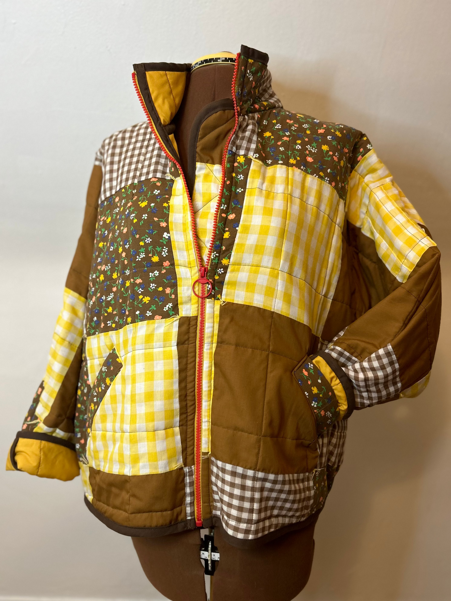 Handmade Upcycled Quilted Bomber