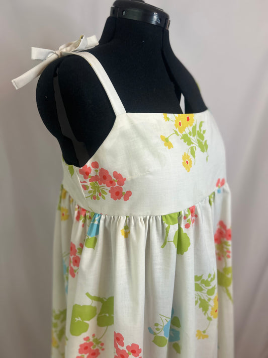 Handmade Upcycled Vntage Sheet Dress
