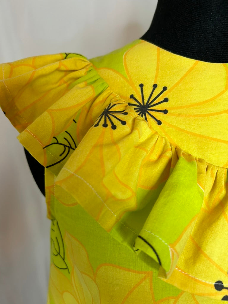 Handmade Upcycled Cotton Ruffle Top