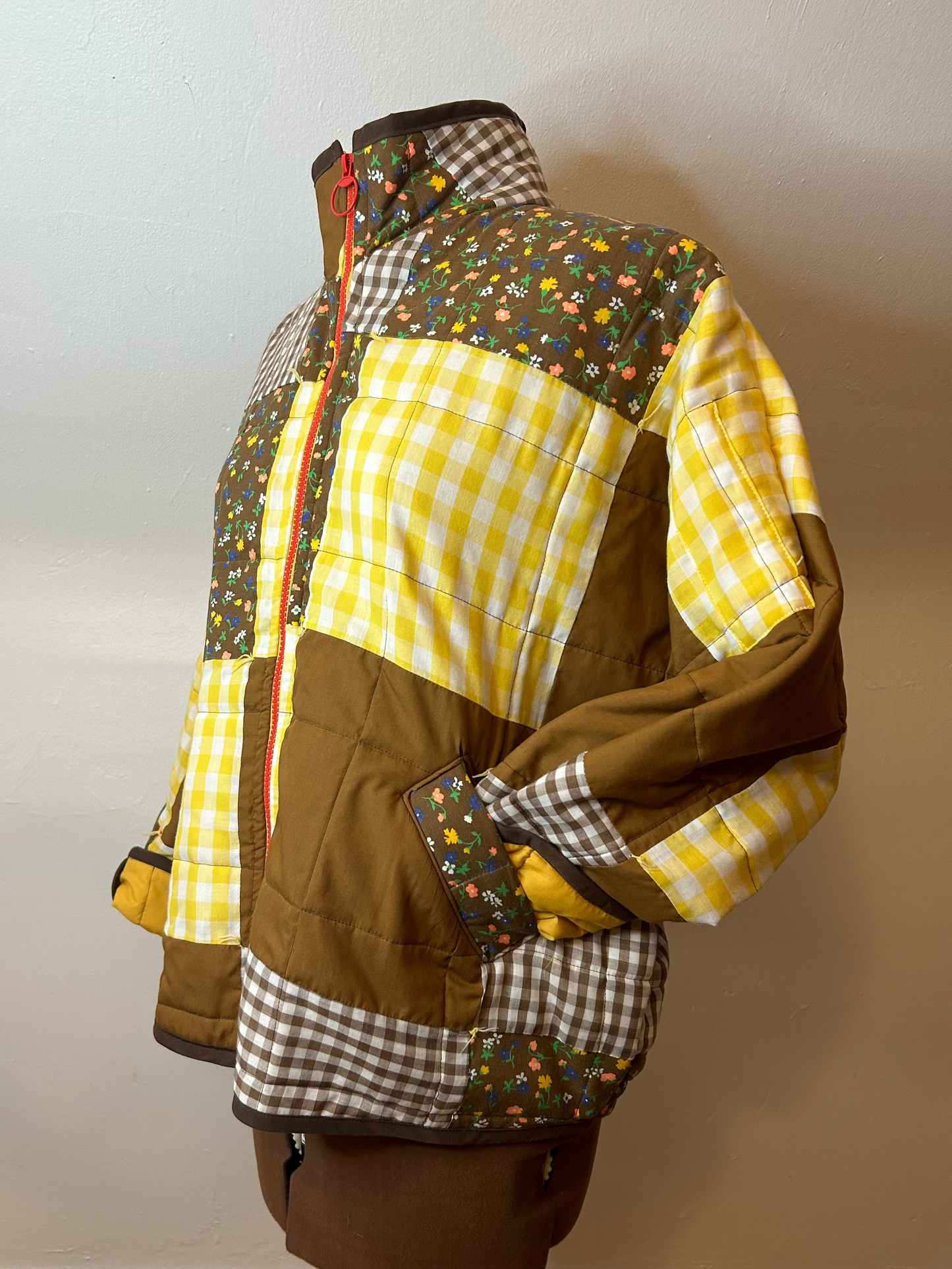 Handmade Upcycled Quilted Bomber