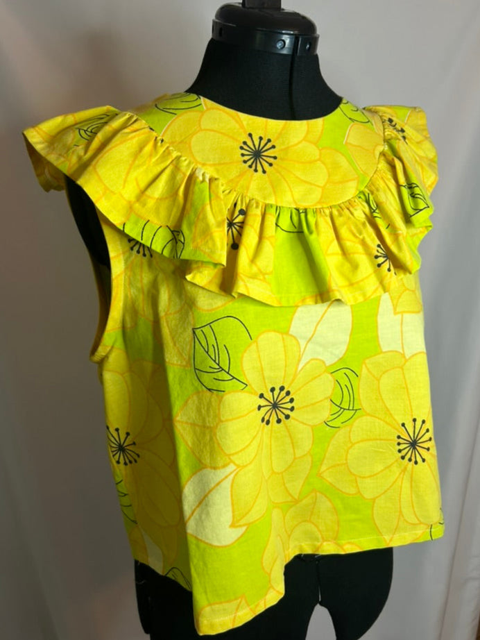 Handmade Upcycled Ruffle Top