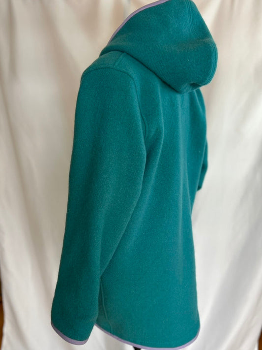 Handmade Upcycled Vintage Wool Blanket Coat with Hood