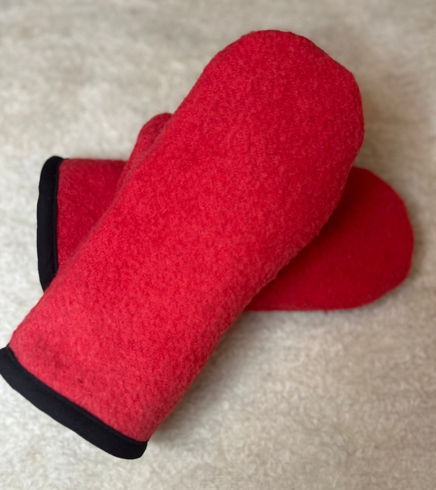 Handmade Upcycled Fleece-lined Wool Blanket Mittens