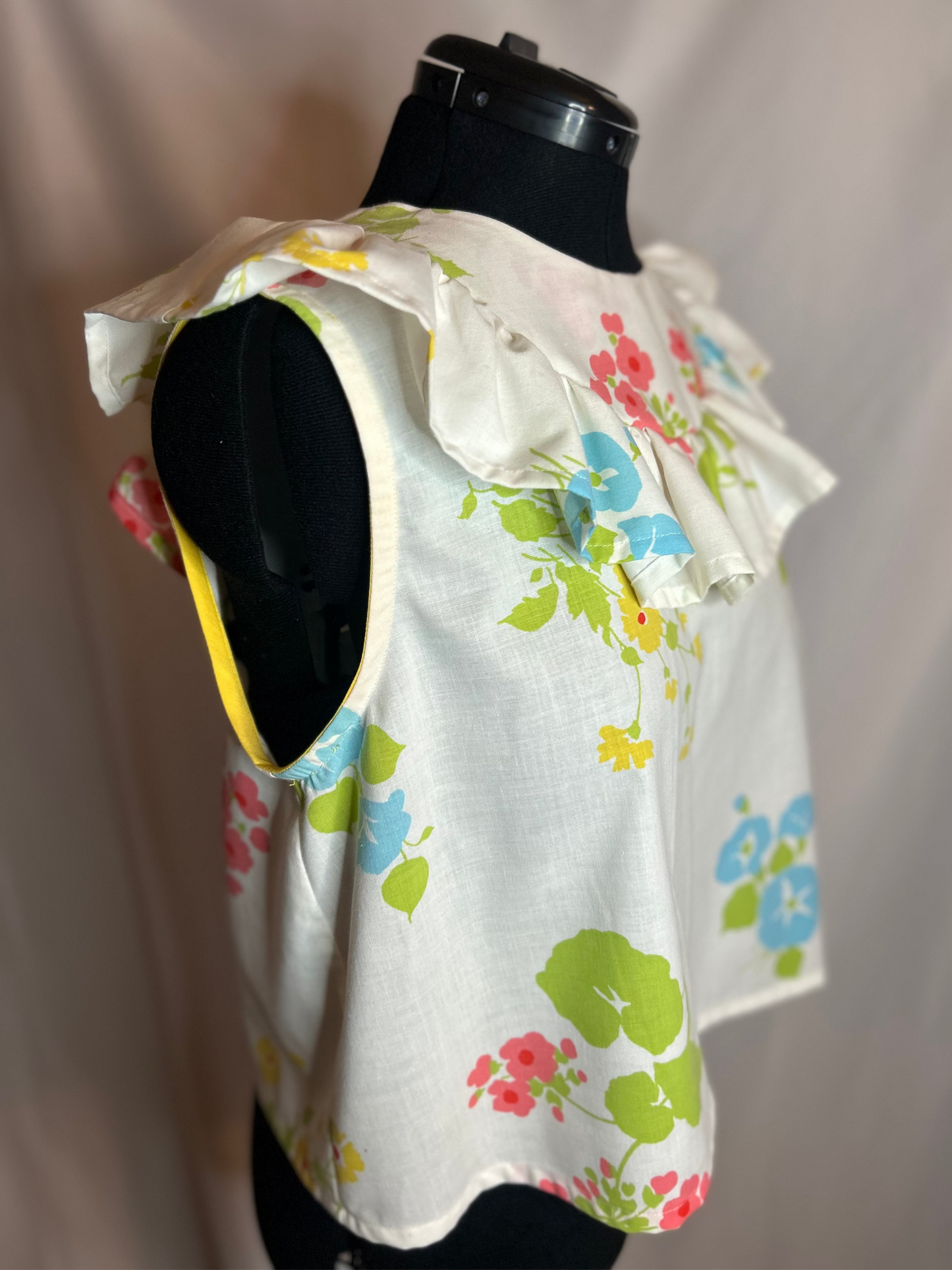 Handmade Upcycled Ruffle Top