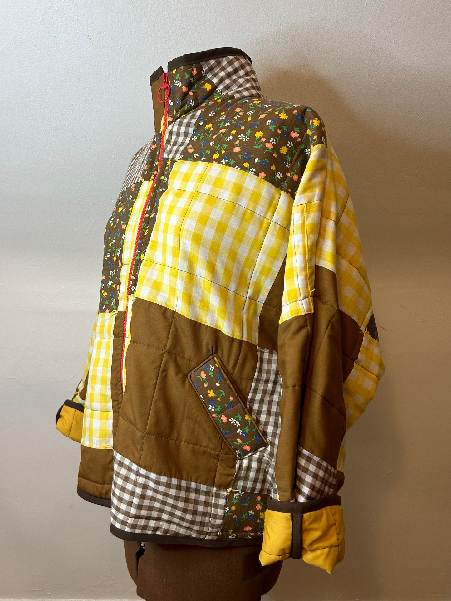 Handmade Upcycled Quilted Bomber