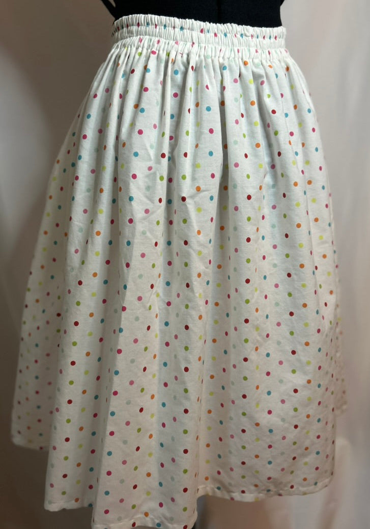 Handmade Upcycled Polka Dot Skirt