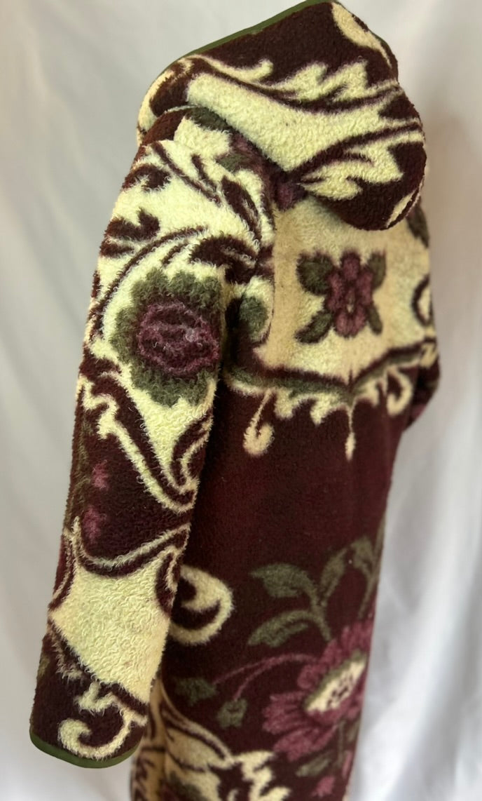 Handmade Upcycled Floral Blanket Coat