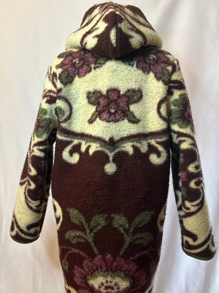 Handmade Upcycled Floral Blanket Coat