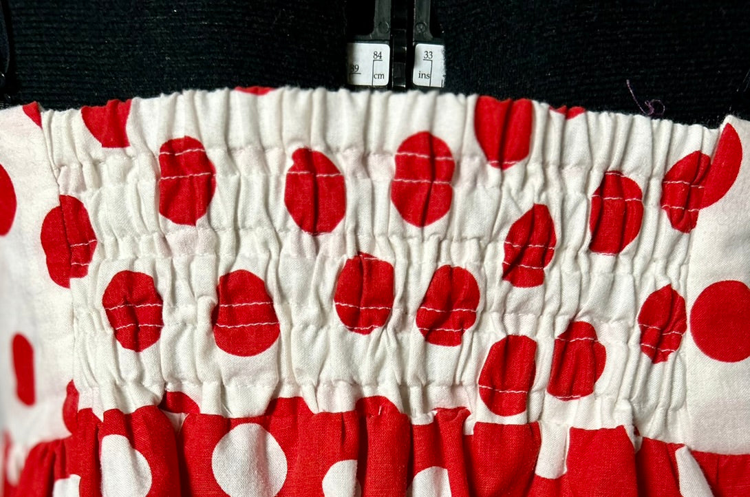 Handmade Upcycled Polka Dot Ruffle Tank