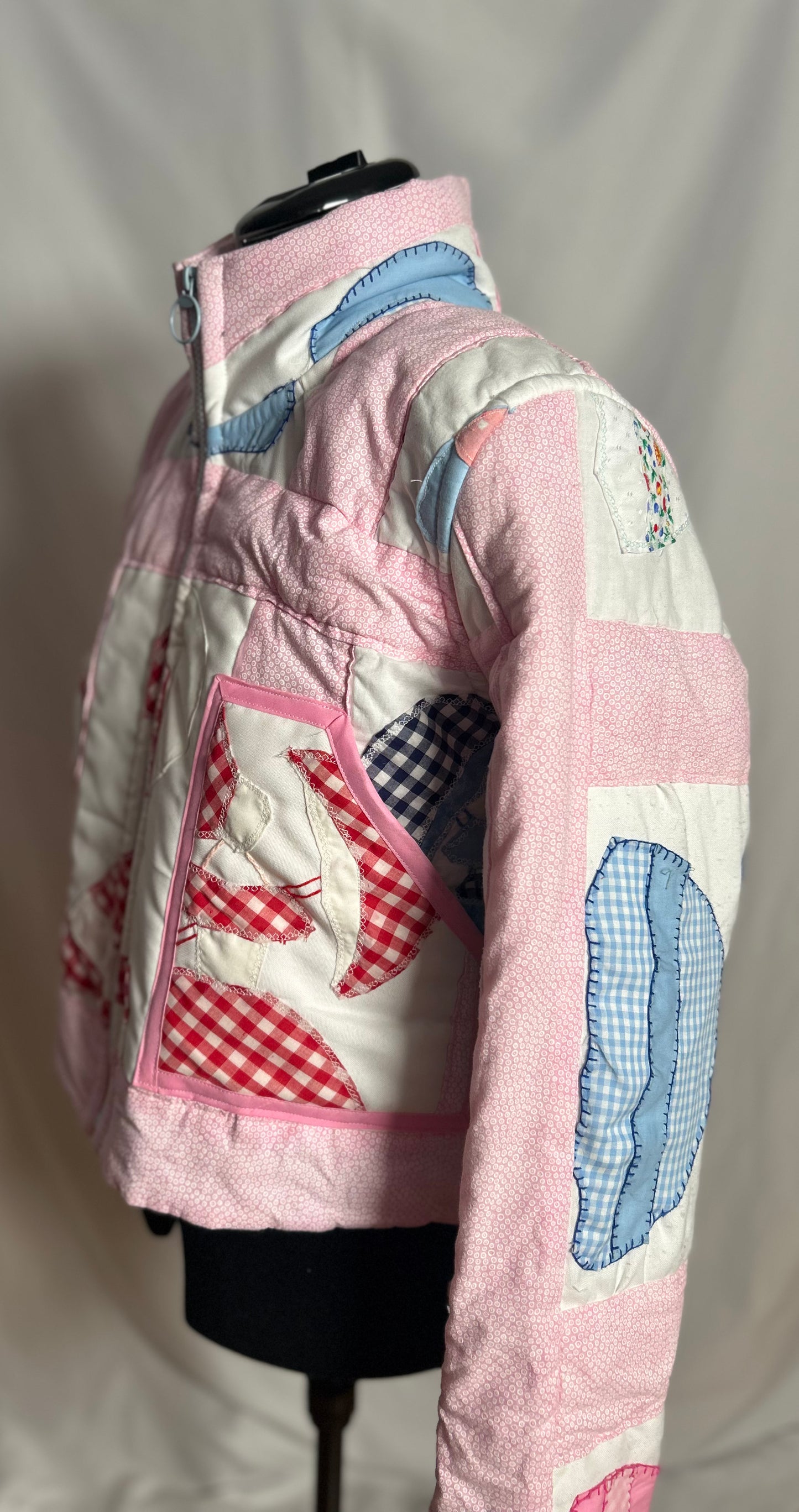 Handmade Upcycled Quilt Shortie Coat