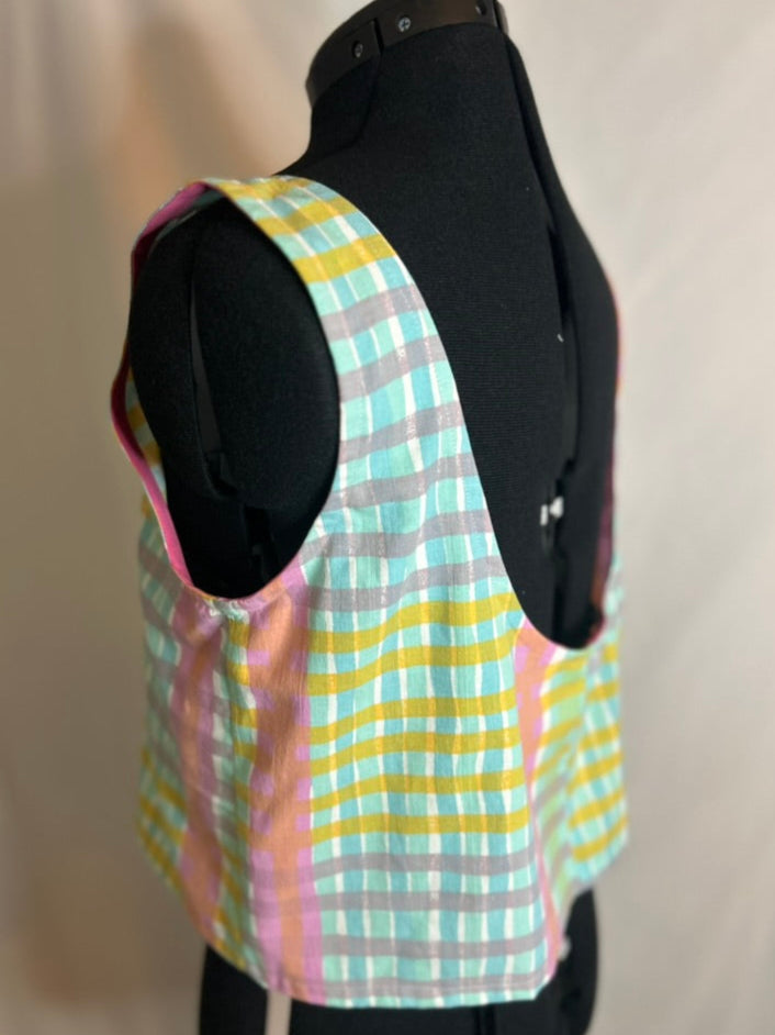 Handmade Upcycled Scoop Back Boxy Tank