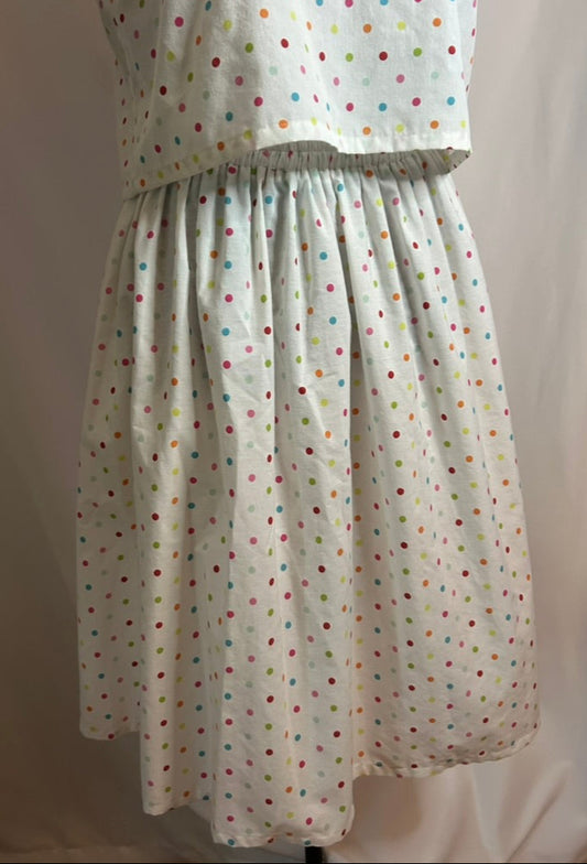 Handmade Upcycled Polka Dot Skirt