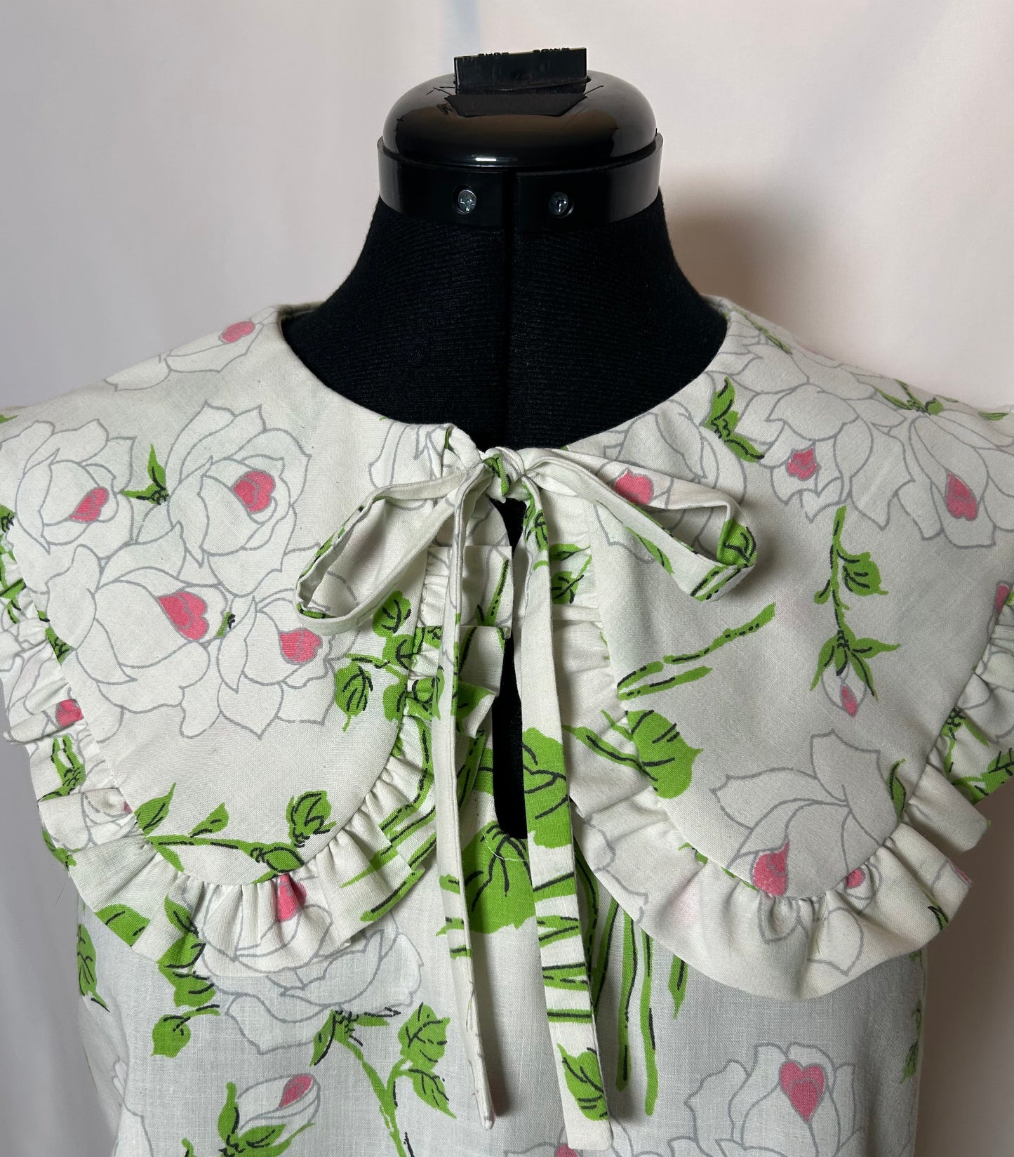 Handmade Upcycled Ruffle Collar Top