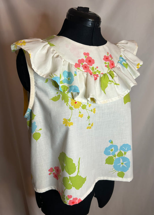 Handmade Upcycled Ruffle Top