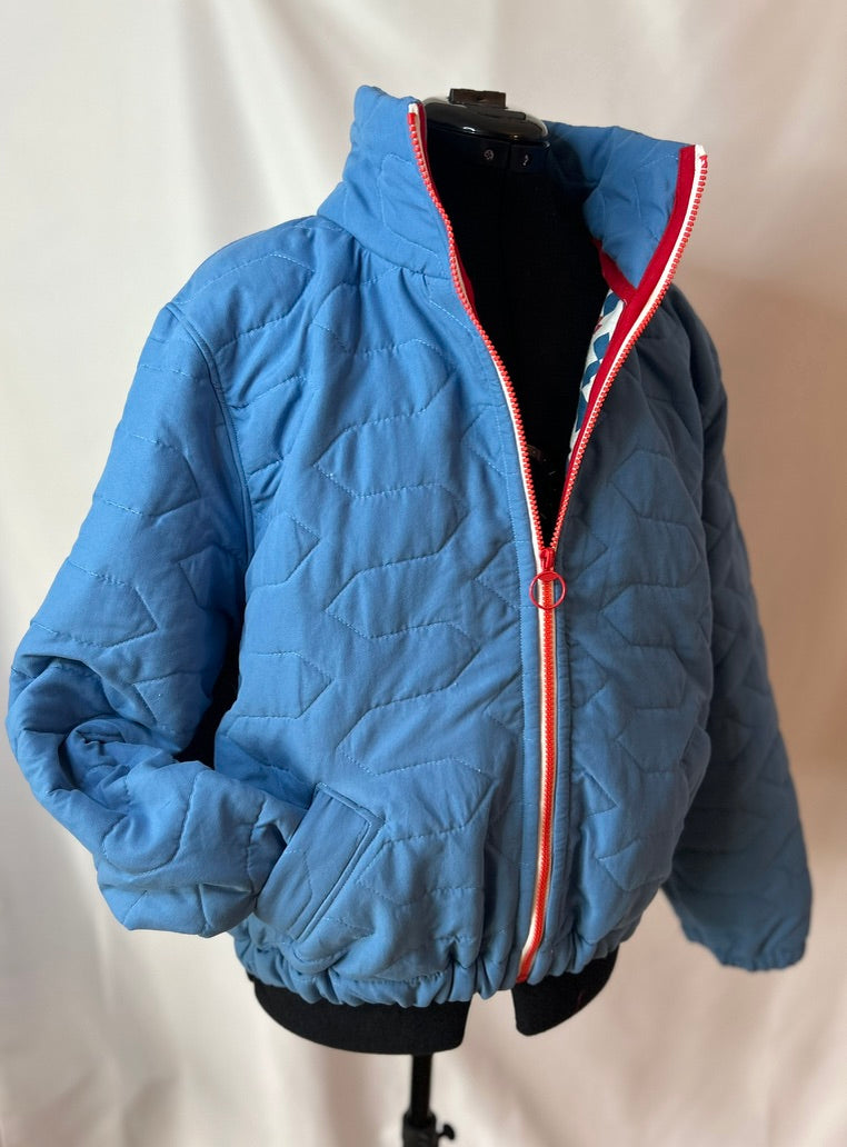 Upcycled Vintage Quilted Bomber Jacket