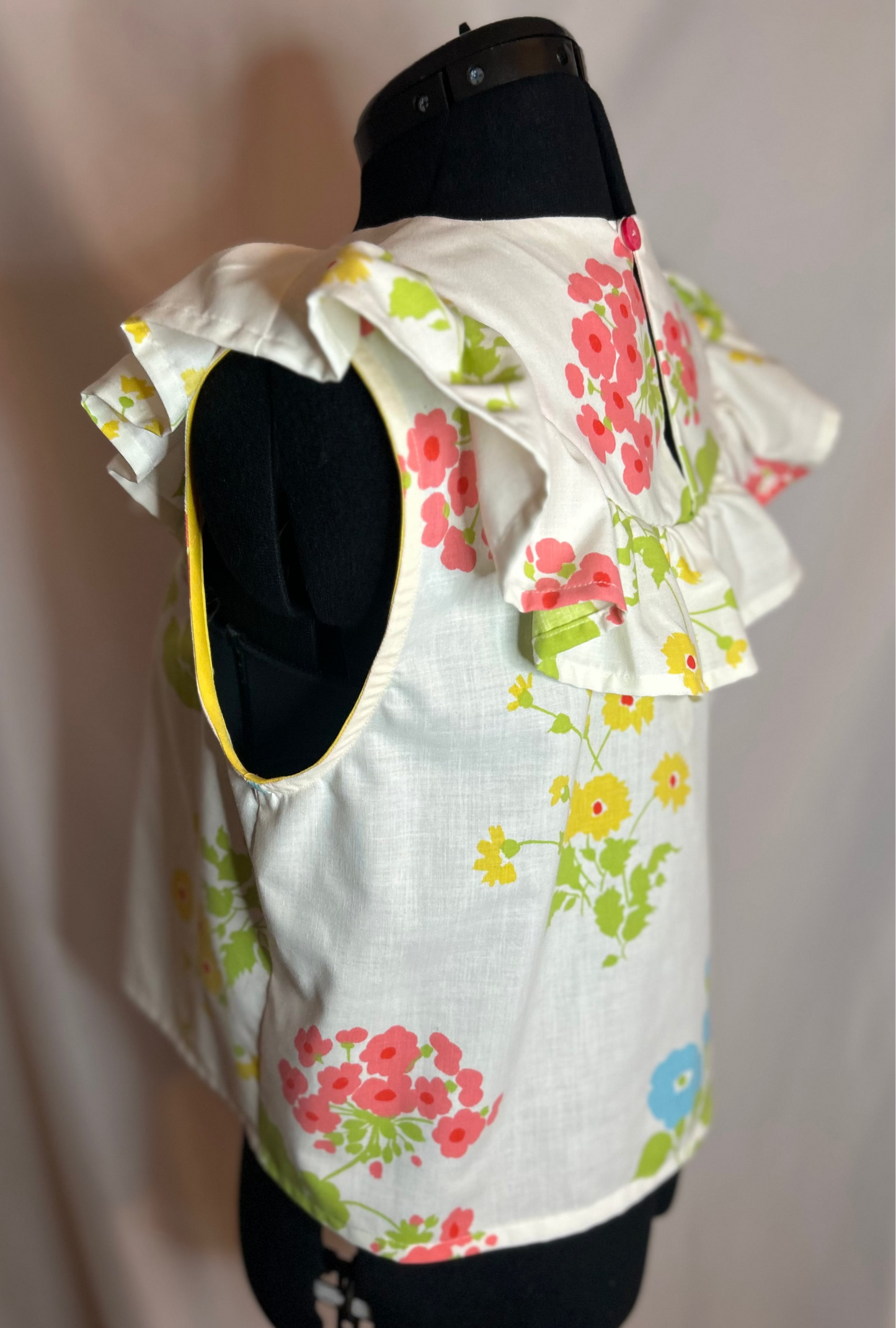 Handmade Upcycled Ruffle Top