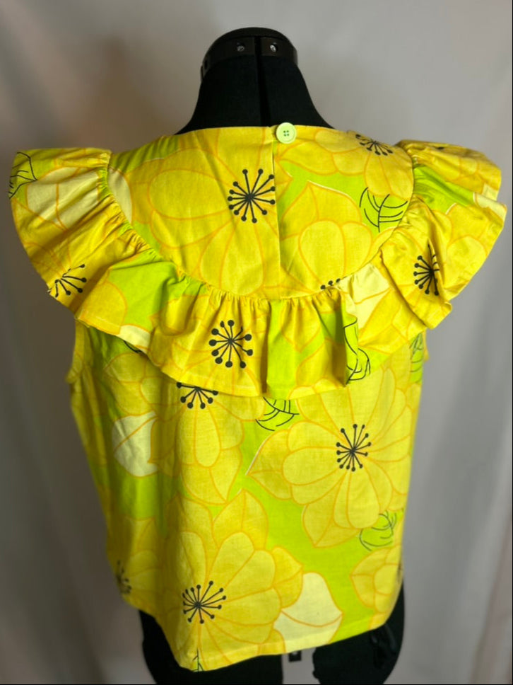Handmade Upcycled Ruffle Top
