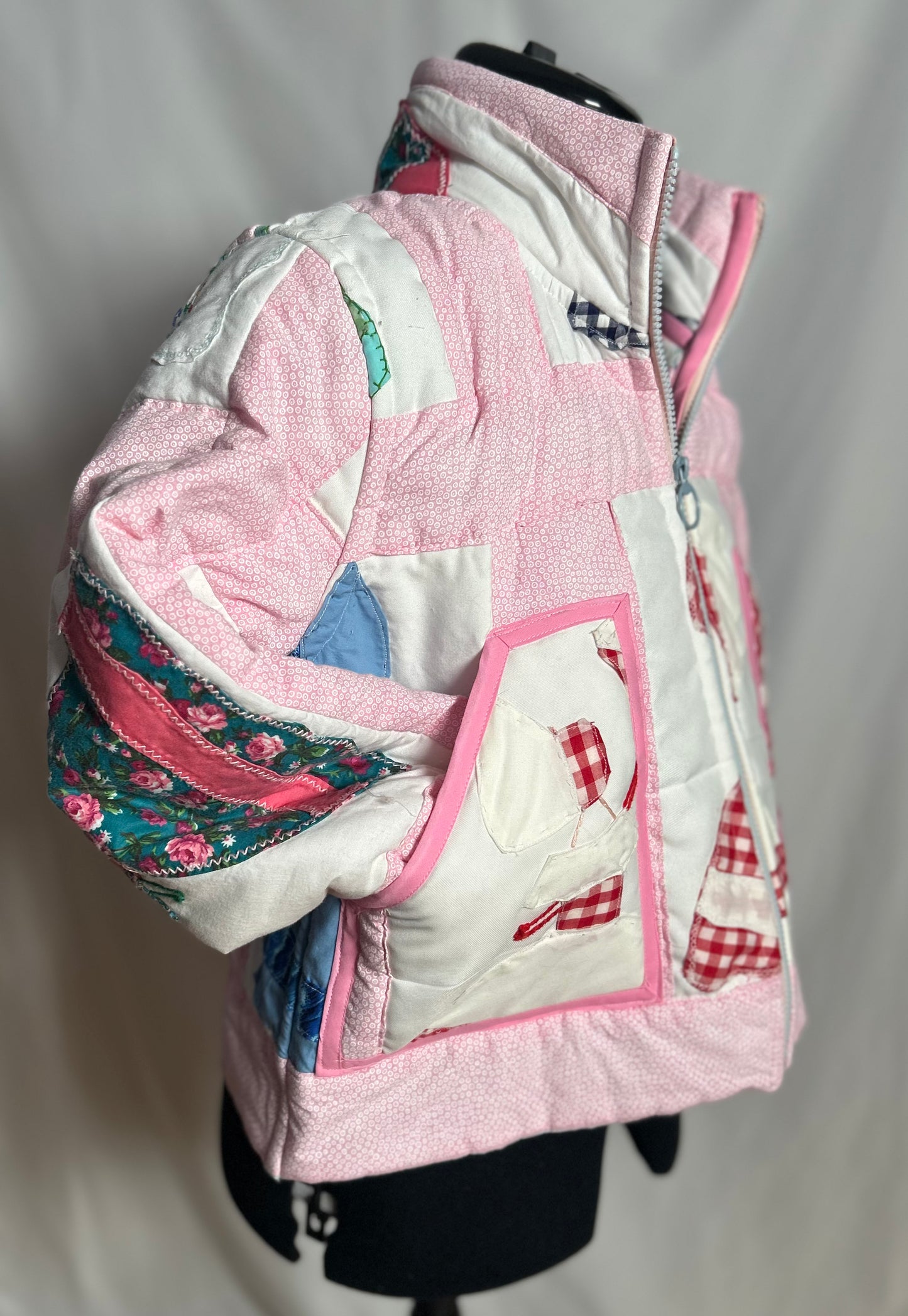Handmade Upcycled Quilt Shortie Coat