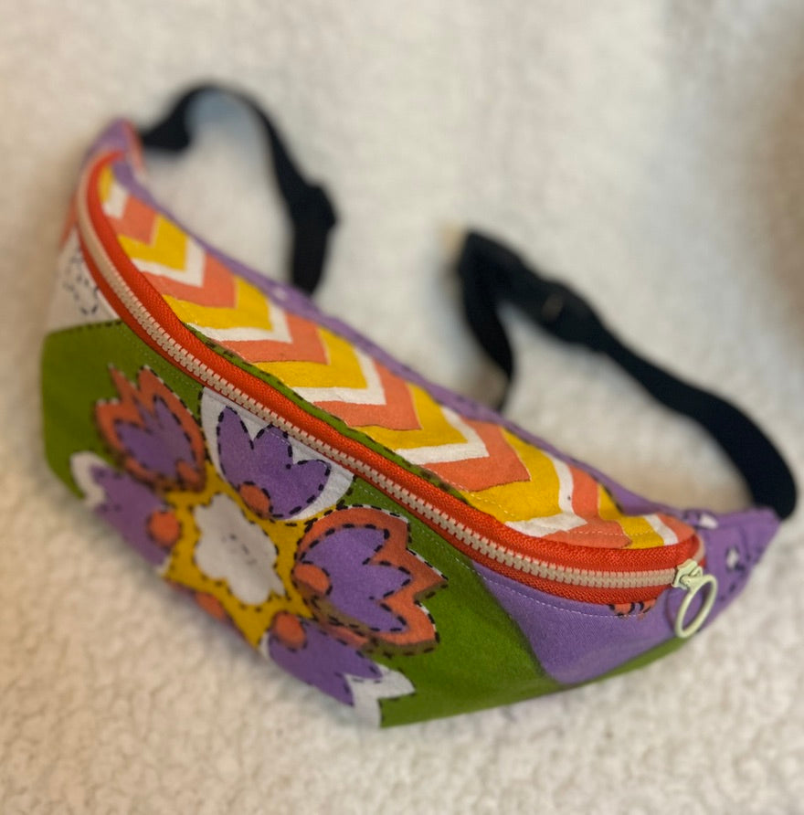 Handmade Upcycled Colourful Fanny Pack