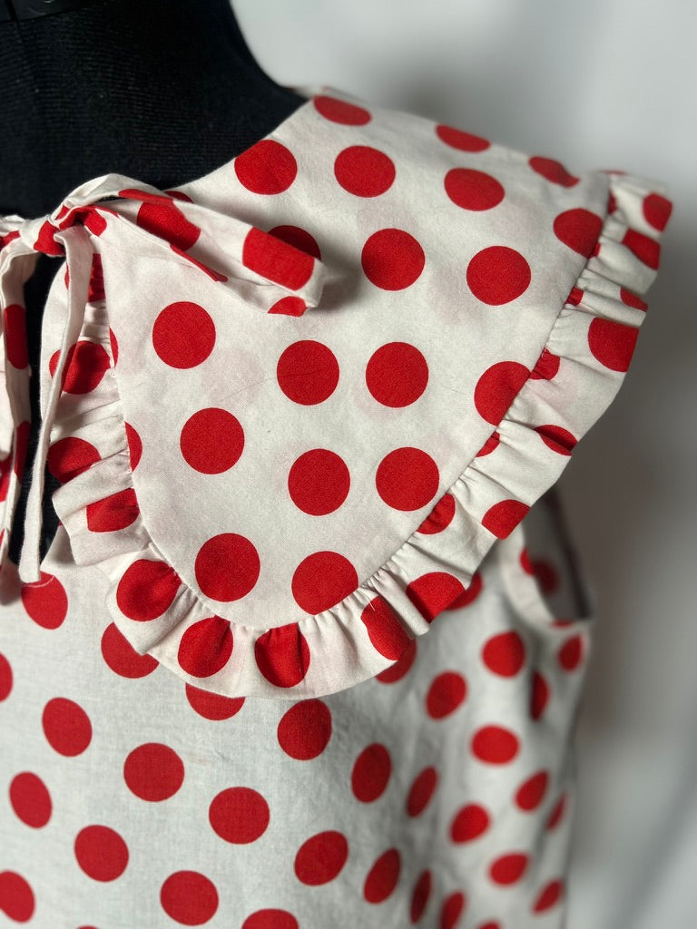 Handmade Upcycled Ruffle Collar Top