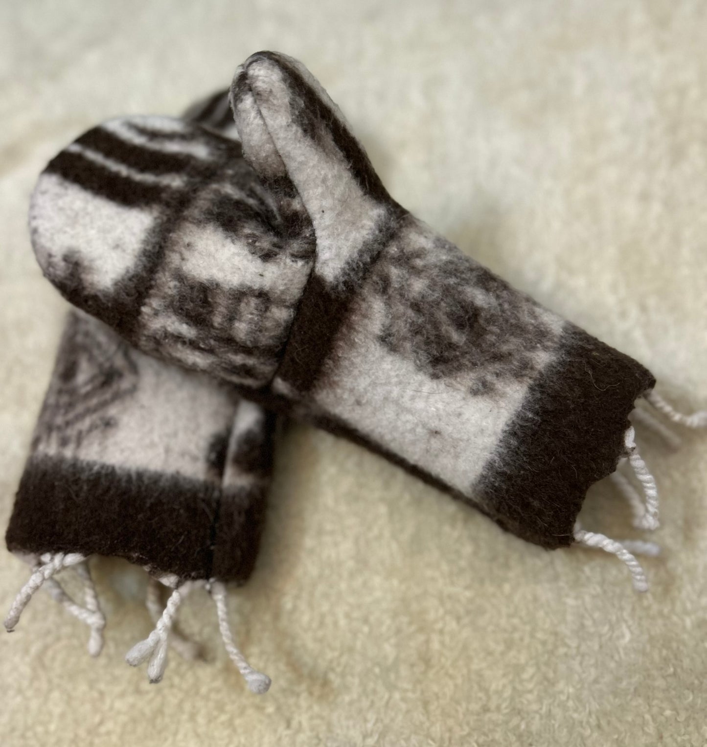 Handmade Upcycled Wool Mittens