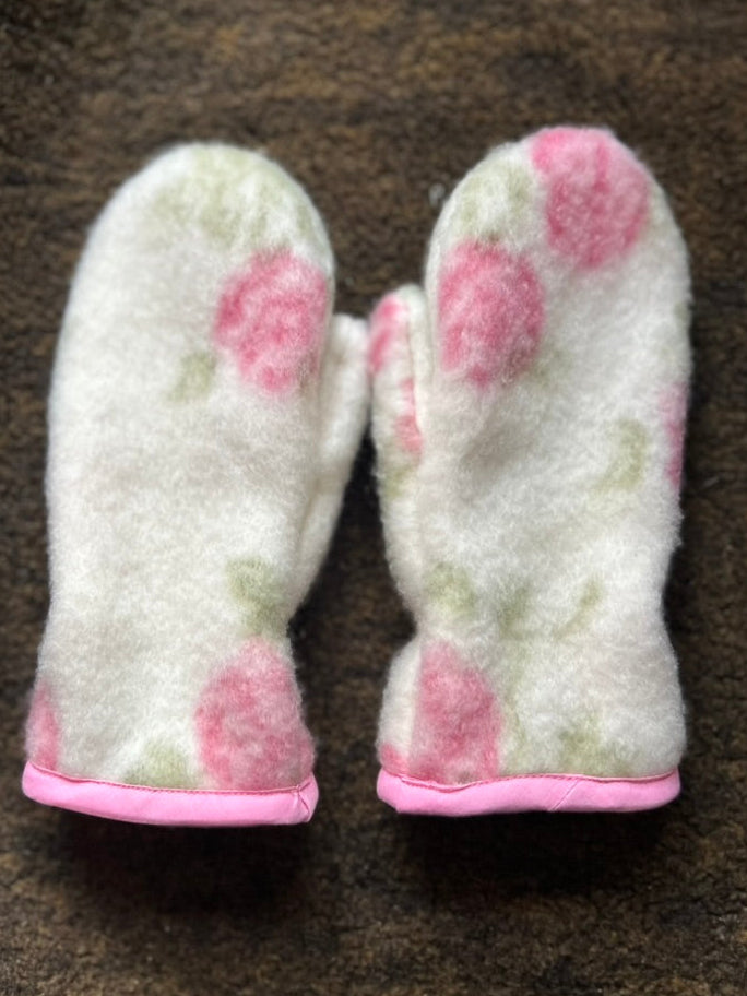Handmade Upcycled Blanket Mittens