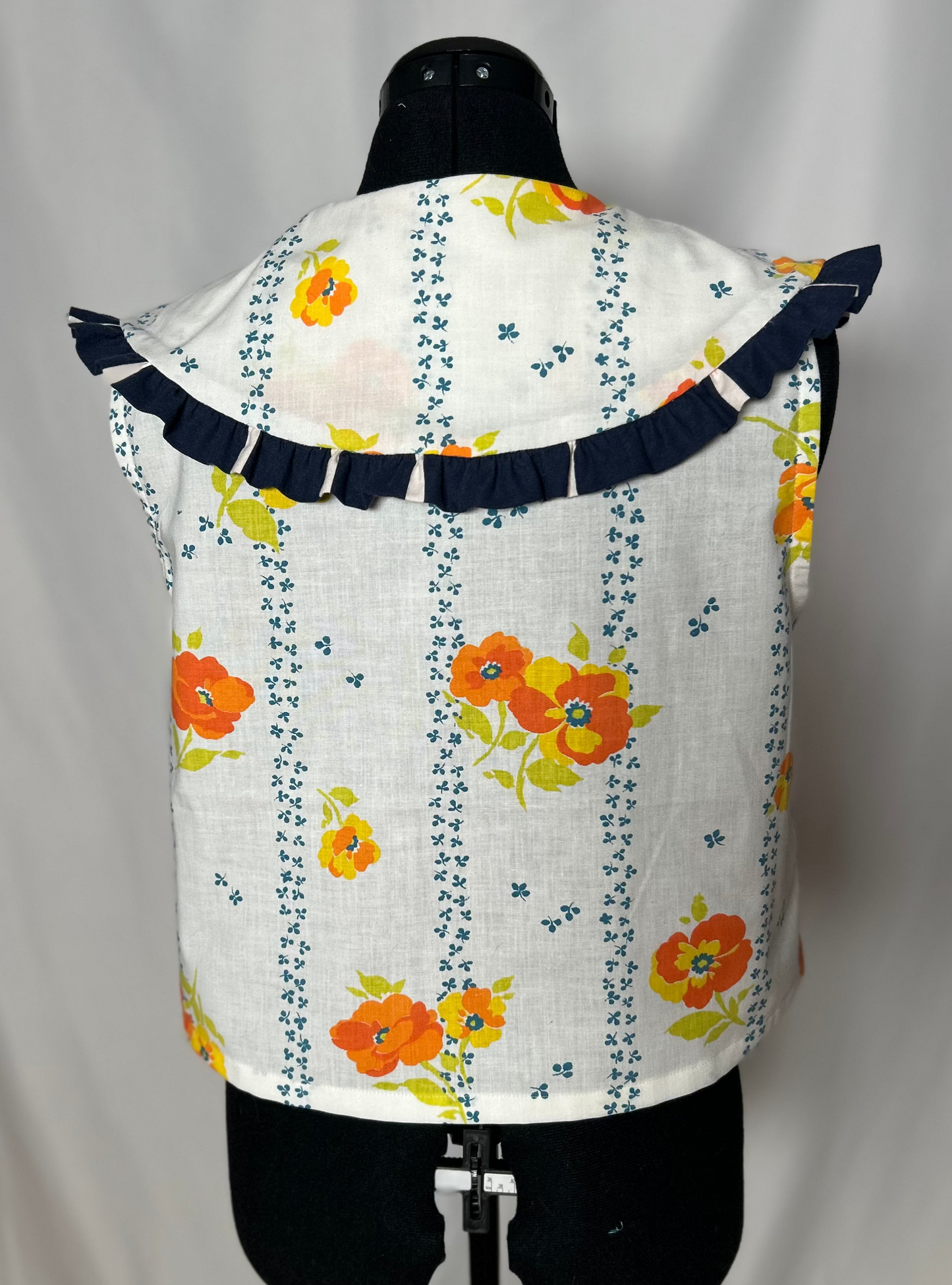Handmade Upcycled Ruffle Collar Top