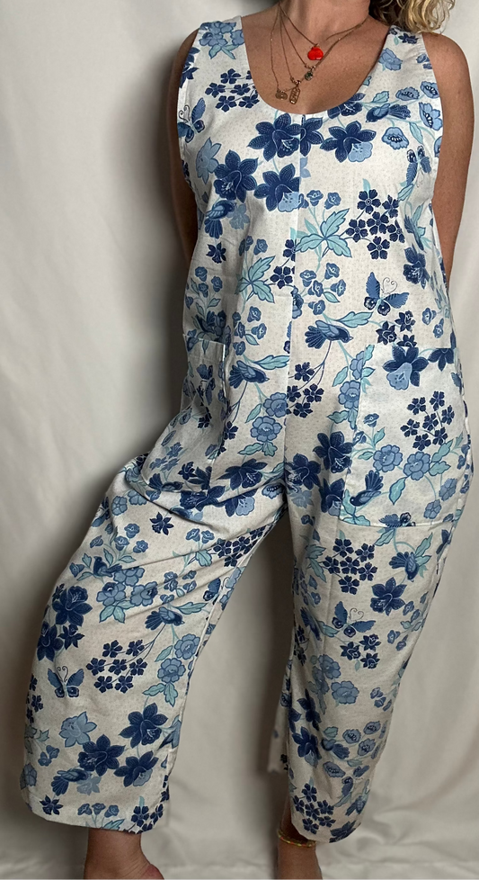 Handmade Upcycled Vintage Bedsheet Romper