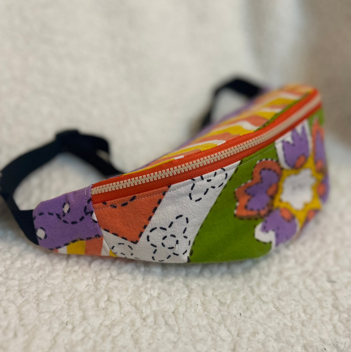 Handmade Upcycled Colourful Fanny Pack