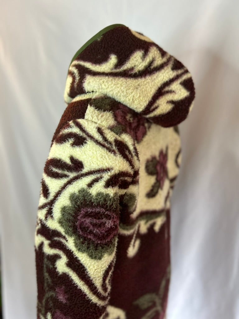 Handmade Upcycled Floral Blanket Coat