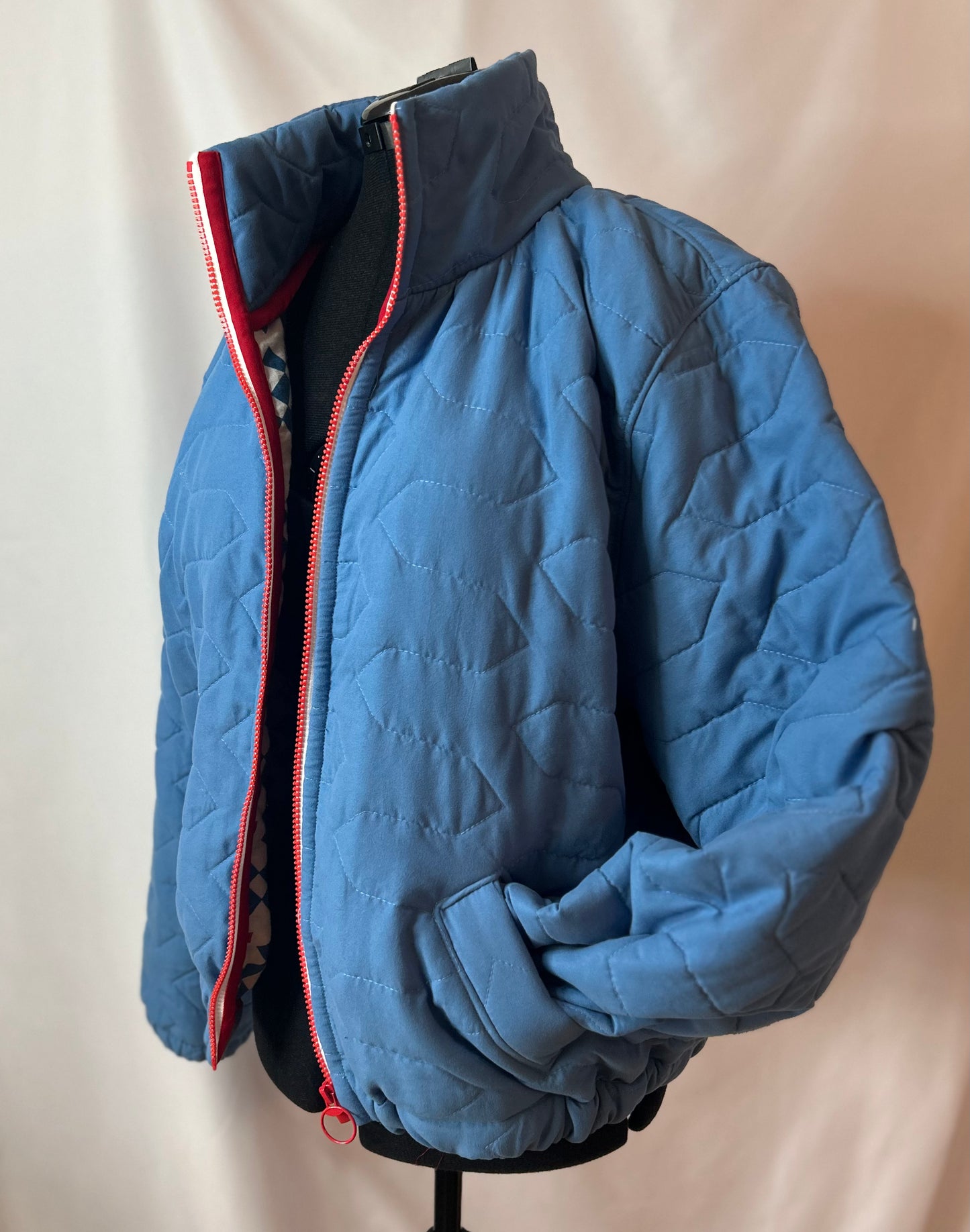 Upcycled Vintage Quilted Bomber Jacket