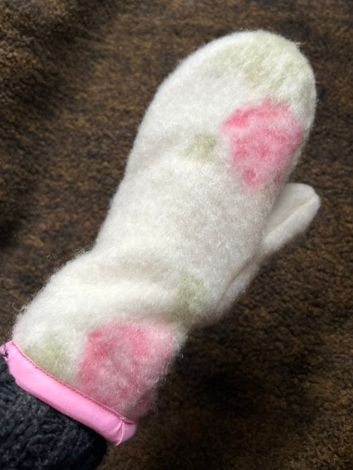 Handmade Upcycled Blanket Mittens