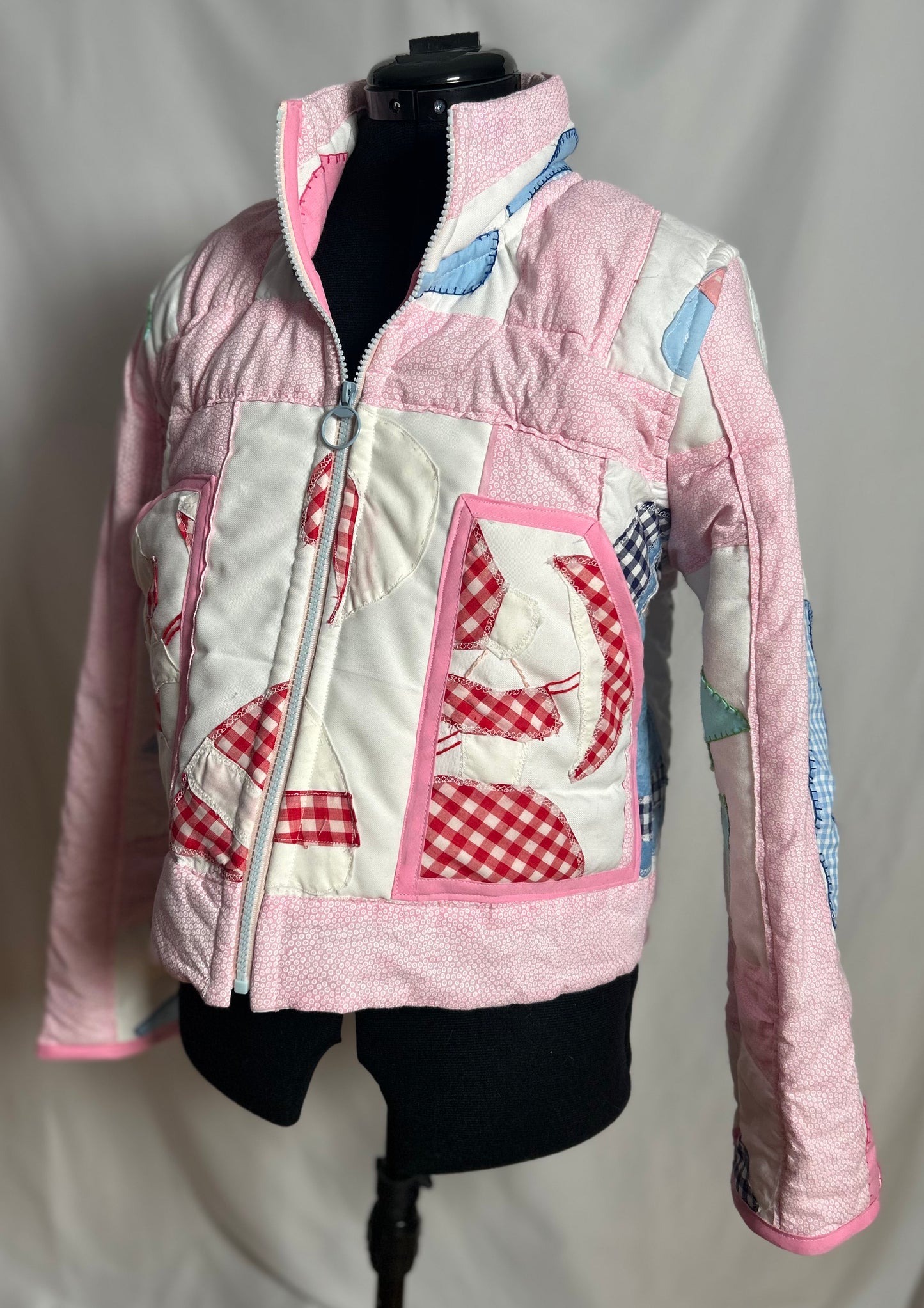 Handmade Upcycled Quilt Shortie Coat