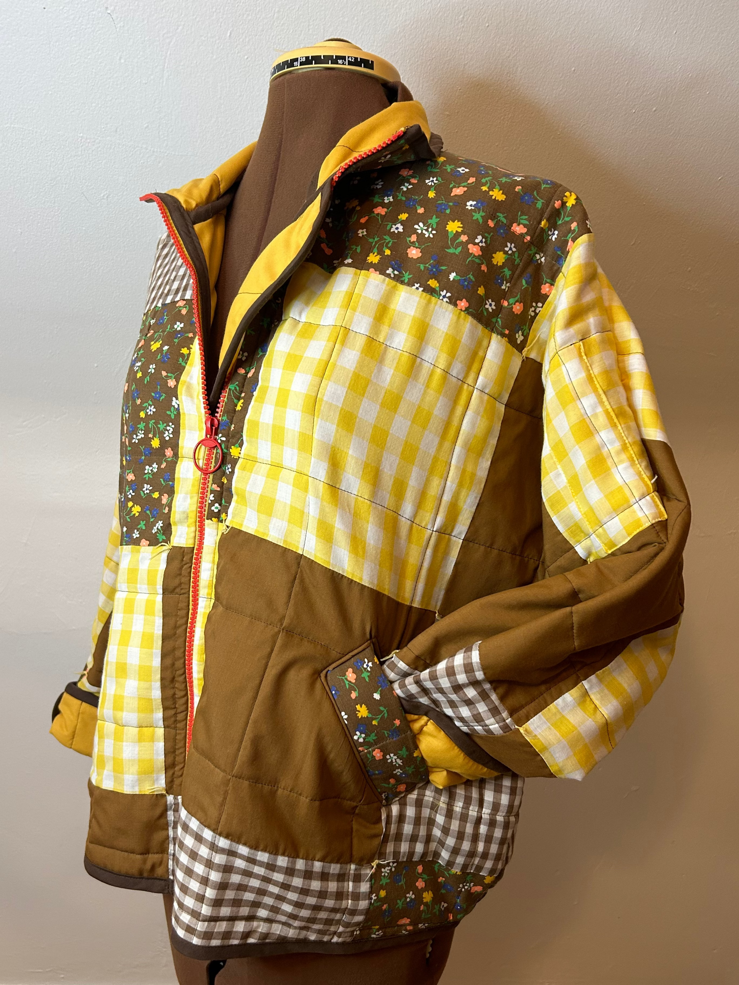 Handmade Upcycled Quilted Bomber