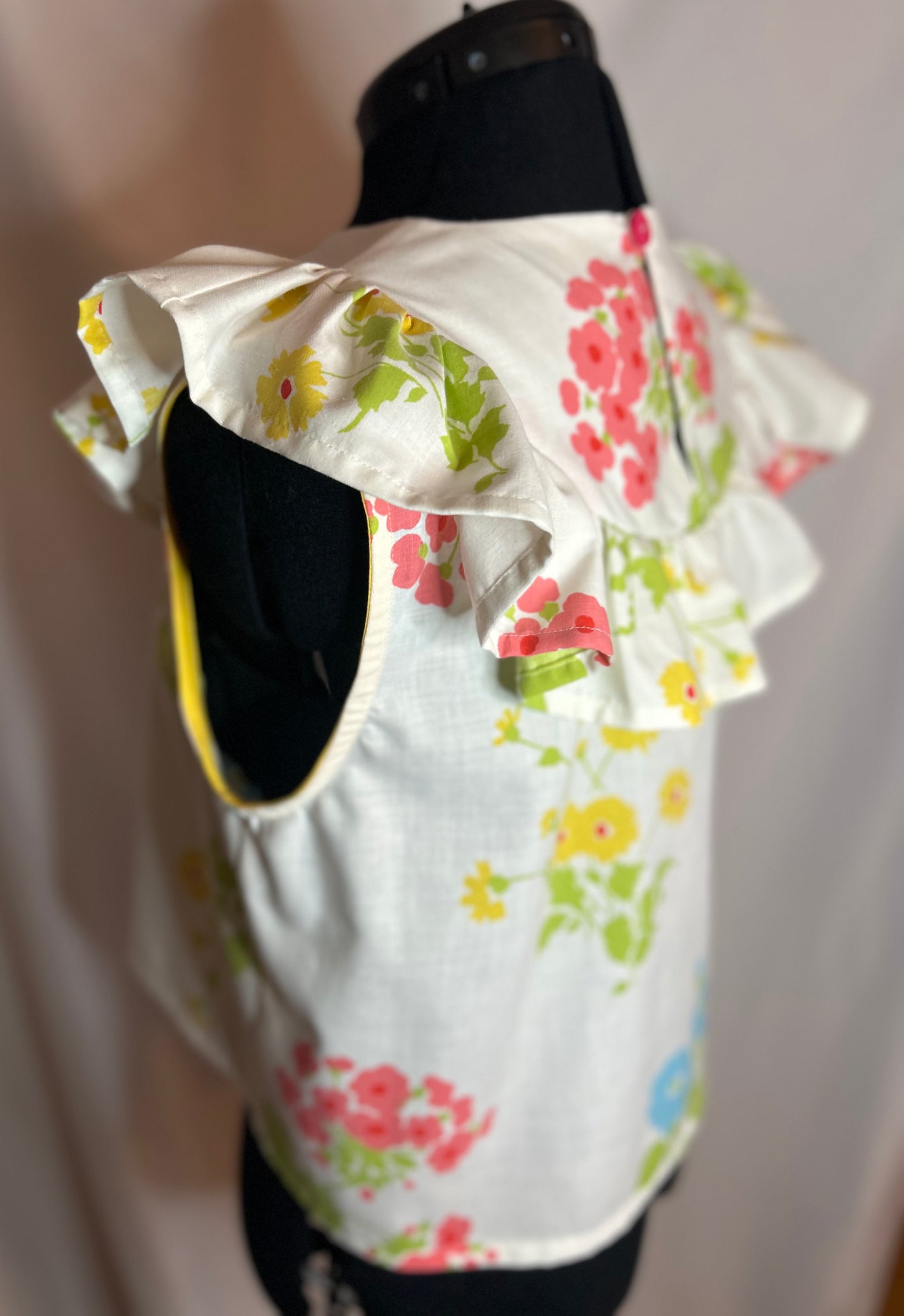 Handmade Upcycled Ruffle Top