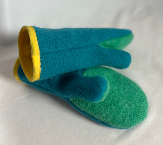 Handmade Upcycled Wool Mittens
