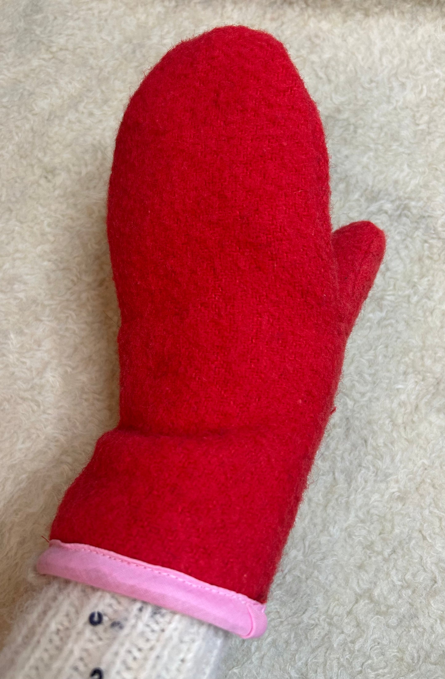Handmade Upcycled Fleece-Lined Wool Mittens