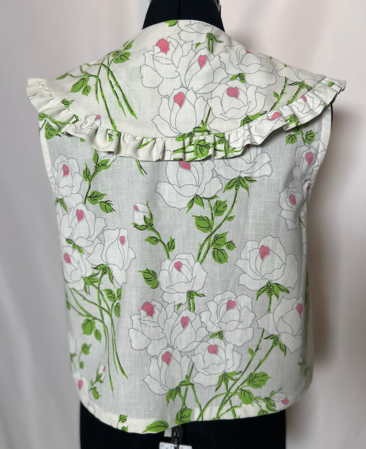 Handmade Upcycled Ruffle Collar Top