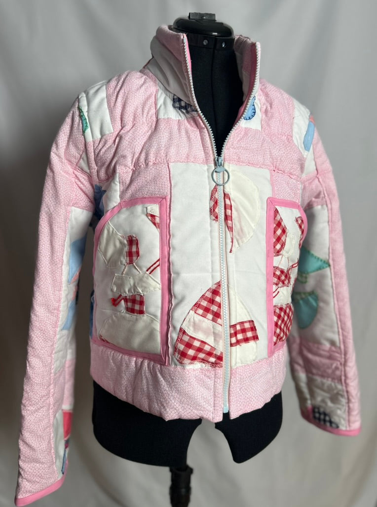 Handmade Upcycled Quilt Shortie Coat