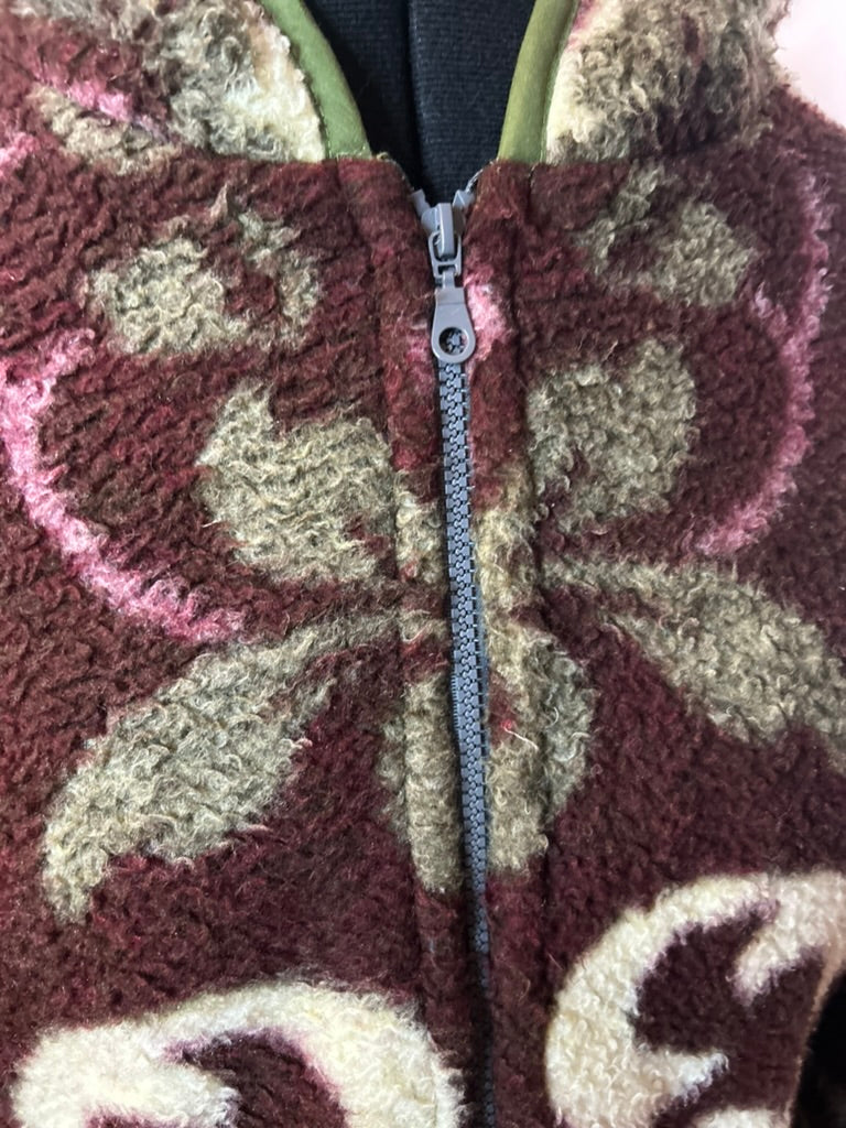 Handmade Upcycled Floral Blanket Coat