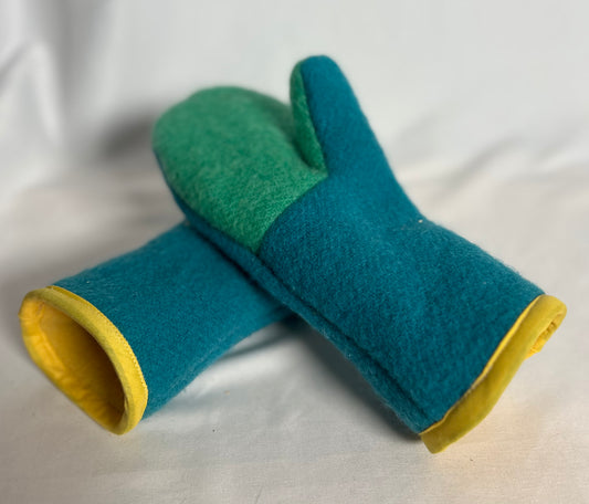 Handmade Upcycled Wool Mittens