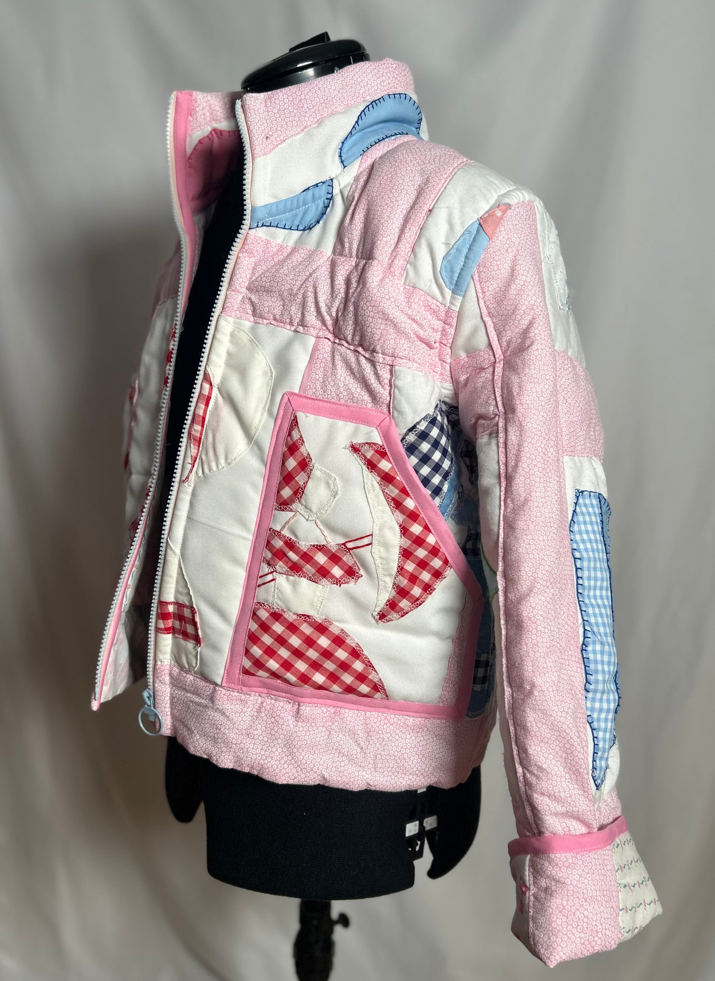 Handmade Upcycled Quilt Shortie Coat