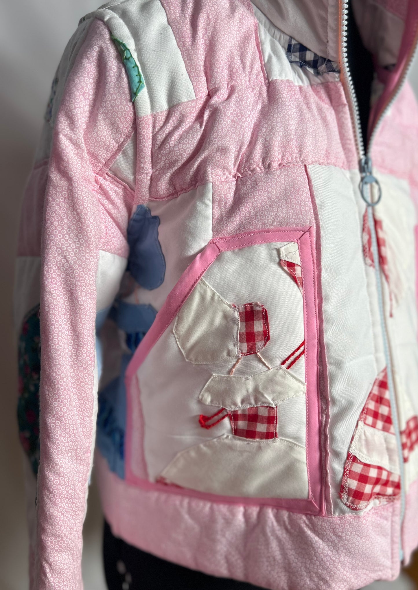 Handmade Upcycled Quilt Shortie Coat