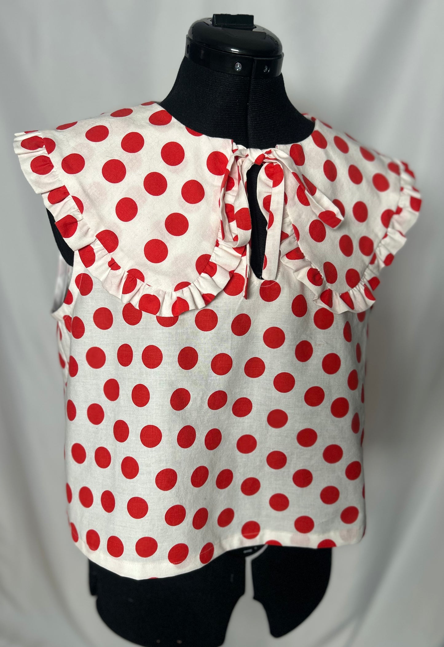 Handmade Upcycled Ruffle Collar Top