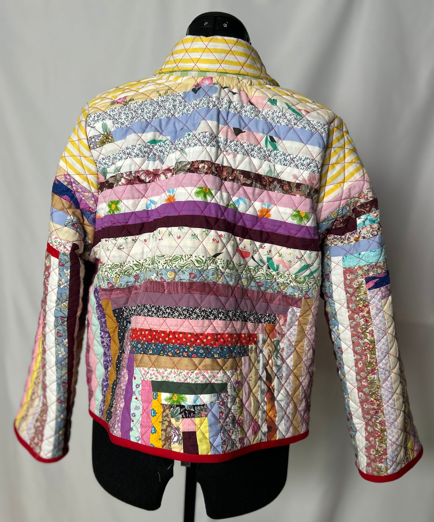 Handmade Upcycled Colourful Quilt Jacket