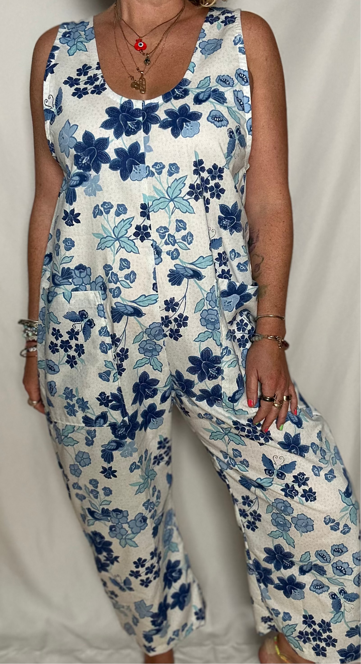 Handmade Upcycled Vintage Bedsheet Romper
